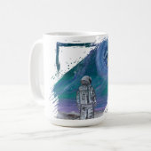Mug Œuvre d'art faite main - Vue de la Terre (Devant gauche)