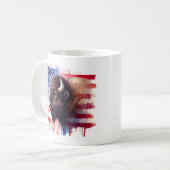 Mug Œuvre d'art majestueuse représentant des bisons am (Devant gauche)