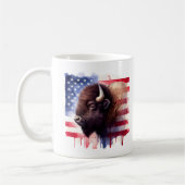 Mug Œuvre d'art majestueuse représentant des bisons am (Gauche)