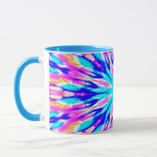 Mug oeuvre d'art mandala bleue