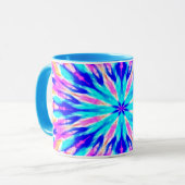 Mug oeuvre d'art mandala bleue (Devant gauche)