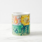 Mug Œuvre d'art murale moderne des quatre éléments 202 (Centre)