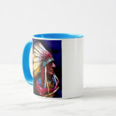 Mug Œuvre d'art originale du chef "Hunkpapa" (Devant gauche)