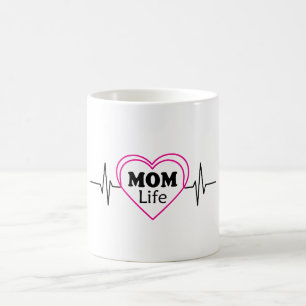 Mug Œuvre d'art sur le rythme cardiaque de la vie de m