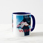 Mug Oeuvre d'art/tasse bleue (Devant droit)