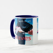 Mug Oeuvre d'art/tasse bleue (Devant gauche)