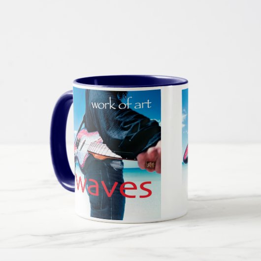 Mug Oeuvre d'art/tasse bleue (Devant gauche)