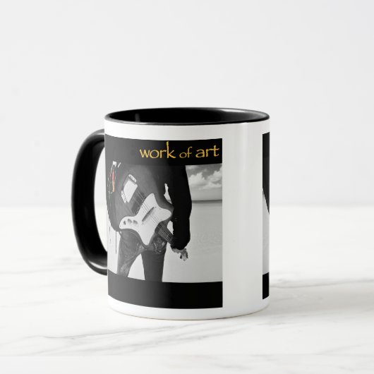 Mug Oeuvre d'art/tasse noire (Devant gauche)
