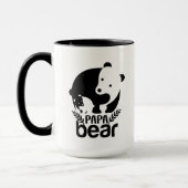 Mug Œuvre d'art typographique Cool Papa bear (Gauche)