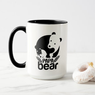 Mug Œuvre d'art typographique Cool Papa bear