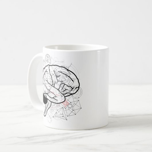 Mug Oeuvre De Cerveau Créative Avec Thème Science (Devant gauche)