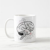 Mug Oeuvre De Cerveau Créative Avec Thème Science (Gauche)