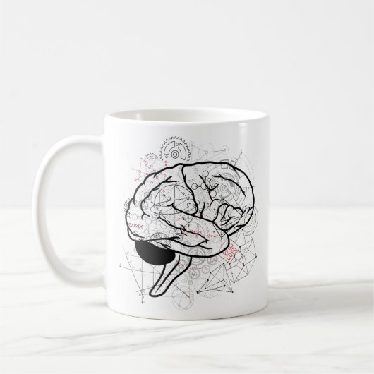 Mug Oeuvre De Cerveau Créative Avec Thème Science (Gauche)