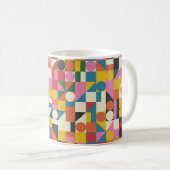 Mug OEuvre de composition Bauhaus réalisée avec la plu (Devant droit)