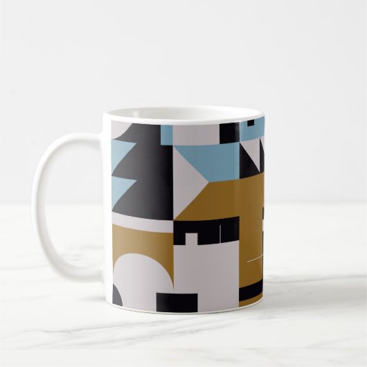 Mug OEuvre de composition Bauhaus réalisée avec l'ele  (Gauche)