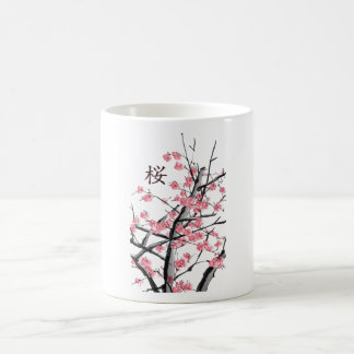 Mug Oeuvre de kanji japonais Sakura Cherry Blossom Tre