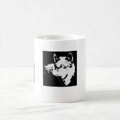 Mug Oeuvre de Loup noir et blanc (Centre)