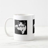 Mug Oeuvre de Loup noir et blanc (Gauche)