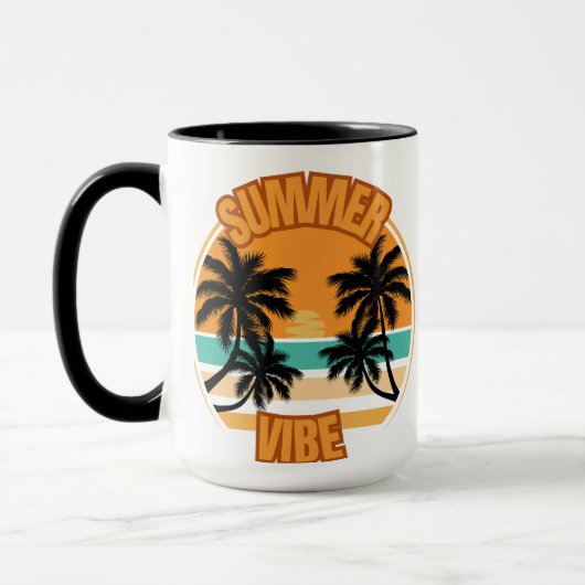 Mug Oeuvre d'été illustrative Orange (Gauche)