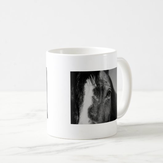 Mug OEuvre d'oeil noir blanc (Devant droit)