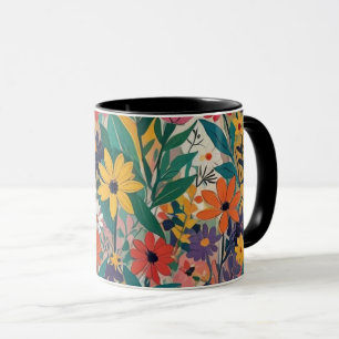 Mug OEuvre florale colorée