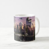 Mug OEuvre futuriste Cityscape (Devant droit)