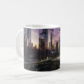 Mug OEuvre futuriste Cityscape (Devant gauche)