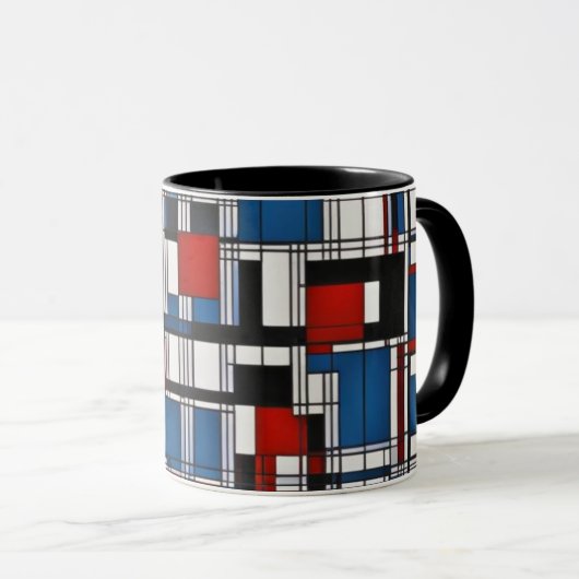 Mug OEuvre murale géométrique Abstraite (Devant droit)