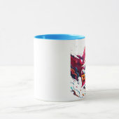 Mug Oeuvre numérique dynamique avec un loup stylisé (Centre)