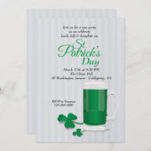 Mug of Green Beer St. Patrick's Day Invitation (Devant / Derrière)