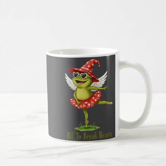 Mug Off To Break Hearts Funny Frog Valentines Women Gi (Droite)