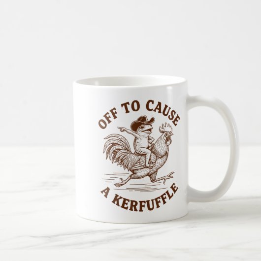 Mug Off To Cause A Kerfuffle Funny Cowboy Frog Riding (Droite)