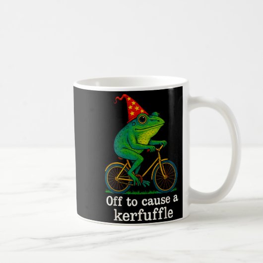 Mug Off To Cause A Kerfuffle Funny Frog Wizard Bicycle (Droite)