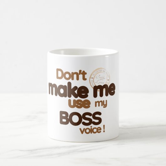 Mug Office Funny - Ne me faites pas utiliser ma voix d (Centre)