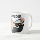 Mug Office Woman Chugging Coffee From Pot Humor (Devant droit)