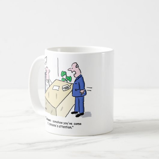 Mug Office Worker Est Remarqué. Bureau drôle (Devant gauche)