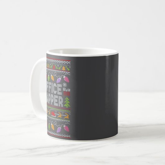 Mug Office Yapper Ugly Sweater Christmas  (Devant gauche)