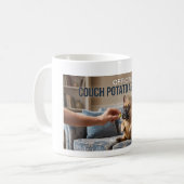 Mug Official Couch Potato French Bulldog Cute Funny Do (Devant gauche)