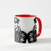 Mug Officiel Iconique LGBTQ Gay Leather Daddy Biker Ar (Devant droit)