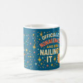 Mug Officiellement nonagénaire Funny 90e (Devant droit)