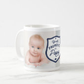 Mug Officiellement promu à Papa Badge & Photo (Devant gauche)