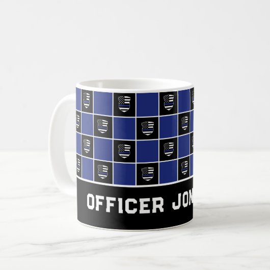 Mug Officier de police Chic Mince Motif d'insigne de l (Devant gauche)