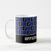 Mug Officier de police Chic Mince Motif d'insigne de l (Gauche)