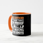 Mug Officier De Police J'Essaie De Faire Des Choses Dr (Devant gauche)
