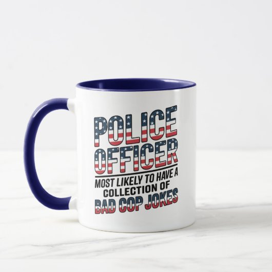 Mug Officier De Police Très Susceptible De Raconter De (Gauche)