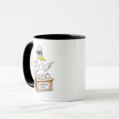 Mug Officier de port des oiseaux comiques (Devant gauche)
