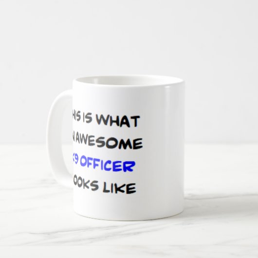 Mug officier k-9, génial (Devant gauche)