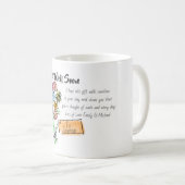 Mug Offre de bien-être bientôt - Message de bien-être  (Devant droit)