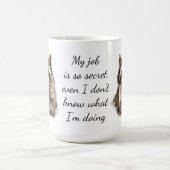 Mug Offre d'emploi amusant Cute Raccoon Animal Work (Centre)