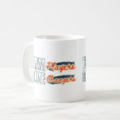 Mug Offre du bureau de soumission motivationnelle du j (Devant gauche)